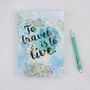 Travel Journal 'To Travel Is To Live' Leaving Gift, thumbnail 1 of 9