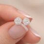 Sterling Silver Rose Flower Stud Earrings, thumbnail 1 of 10