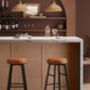 Set Of Two Bar Stools Synthetic Leather With Stitching, thumbnail 3 of 12