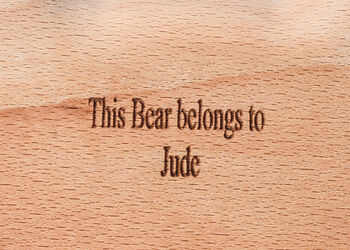 Personalised Wooden Bear Plate Made In Britain, 8 of 10