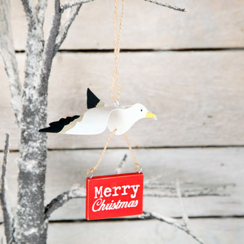 Seagull Merry Christmas Tree Decoration, 3 of 3