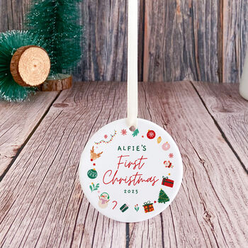 Personalised Baby’s First Christmas Tree Ornament, 5 of 7