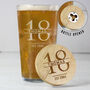 Birthday Gifts For Men Personalised Pint Glass And Coaster Set, thumbnail 9 of 9