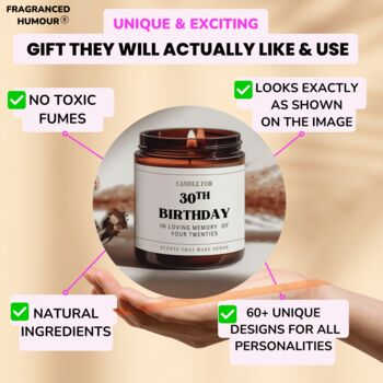 30th Birthday Gift Funny Candle For Friends, 8 of 8