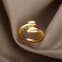 Minimal Open Curve Adjustable Gold/S Ilver Ring, thumbnail 3 of 3