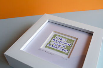 Funny Marathon Mini Art Print, 7 of 8