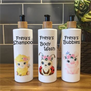 Personalised Reusable Kids Shampoo Body Wash Bottle, 8 of 12