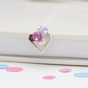 Mini Open Heart Necklace In A Variety Of Colours, 10 of 12