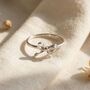 Bow Tie Bowknot Thin Sterling Silver Stacking Ring, thumbnail 1 of 5