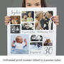 Personalised 30th Birthday Square Photo Collage, thumbnail 3 of 11