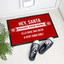 Personalised Hey Santa Christmas Indoor Doormat, thumbnail 1 of 4