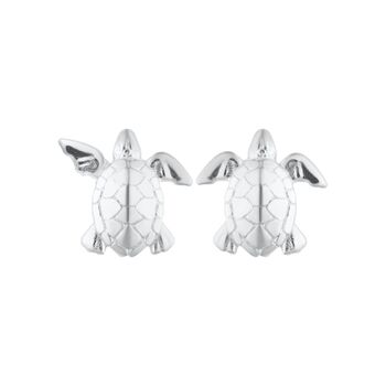 Turtle Stud Earrings, Sterling Silver Or Gold Plated, 9 of 11