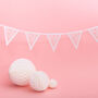 White Lace Effect Paper Bunting, thumbnail 1 of 8