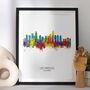 Los Angeles Skyline Portrait Print And Box Canvas, thumbnail 1 of 5