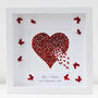 Framed Butterfly Ruby Wedding Anniversary Heart Print, thumbnail 1 of 3
