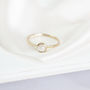 Elba Ring // Rose Quartz And Gold Stacking Ring, thumbnail 3 of 5