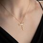 Personalised Dragonfly Necklace In Sterling Silver, thumbnail 1 of 7