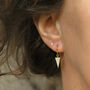 Modern Triangle Earrings In Gold, Silver, Rose Gold, thumbnail 1 of 11