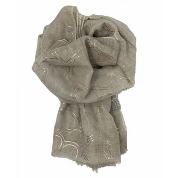 White And Cream Foil Scarf, 7 of 7