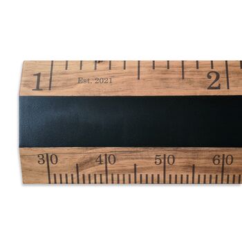 Chalkboard Oak Finished Wooden Height Chart Ruler, 2 of 4