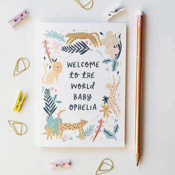 Personalised Welcome To The World New Baby Card, 3 of 10