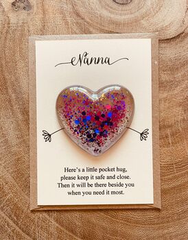 Daughter Auntie Family Pocket Hug Heart Gift Token, 7 of 10