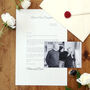 A Letter To Our Daughter On Her Wedding Day Personalised Keepsake, thumbnail 1 of 8