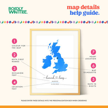 Personalised Wales Engagement Map Print, 3 of 9