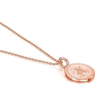 Personalised Rose Gold Plated Zodiac Icon Necklace, 10 of 12