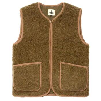 Wool Fleece Coldbreaker Vest In Beige, Ivory Or Light Grey, 3 of 6