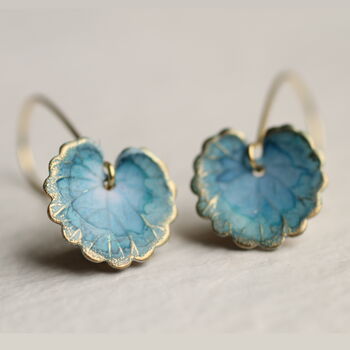 Blue Leaf Earrings, 6 of 12