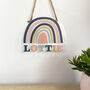 Muted Rainbow Hanging Room Sign, thumbnail 5 of 7