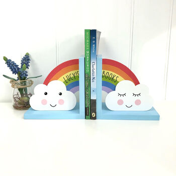 Wooden Personalised Children's Bookends, 2 of 7