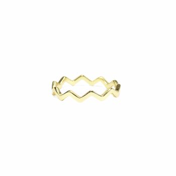 Zigzag Stacking Rings, Rose Or Gold Vermeil 925 Silver, 7 of 10