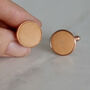 Secret Message Copper And Real Leather Cufflinks, thumbnail 3 of 10