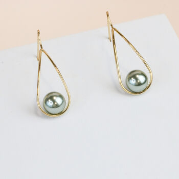Dainty Gold Plated Drop Earrings, 4 of 5