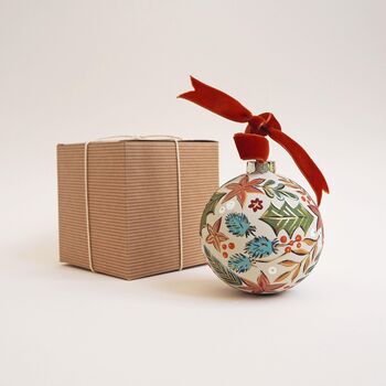 Hand Painted Floral Baubles, 2 of 7