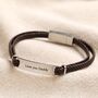Personalised Men's Double Braided Leather Bracelet, thumbnail 4 of 11