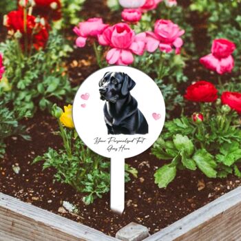 Personalised Dog Love Heart Memorial Grave Marker, 6 of 12