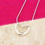 Silver Twisted Heart Necklace, thumbnail 1 of 6