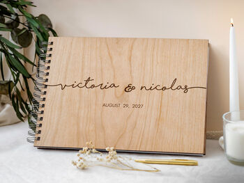 Wedding Guest Book Alternative Engraved, 8 of 12