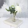 Faux Chrysantheum And Lily Of The Valley In Vase, thumbnail 1 of 3