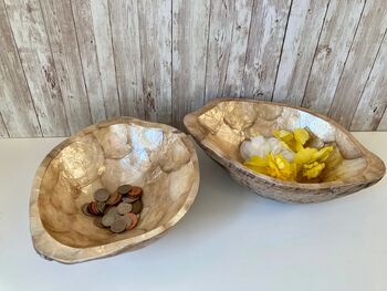 Coconut Shell Bowl With Pearlised Lining Natural Bowl, 2 of 10