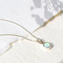 October Birthstone Opal Silver Charm Necklace, thumbnail 3 of 12