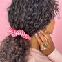 Towel Scrunchie Cherry Stripes, thumbnail 2 of 2
