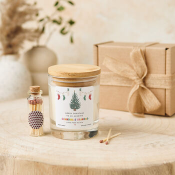 Personalised Christmas Candle Gift For Grandma And Grandad, 4 of 4