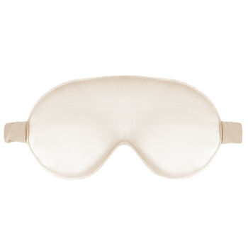 Silk Sleep Mask Eye Mask 100% Pure Soft Mulberry Silk Cream Luxury Travel Gift Blackout Hypoallergenic, 5 of 5