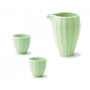 Porcelain Japanese Sake Wine Set Of Four Jade Series, thumbnail 1 of 3