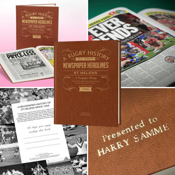 St Helens Personalised Gift Newspaper Book, 8 of 12