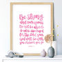 Be Strong And Courageous Print Choose Your Colour, thumbnail 6 of 6